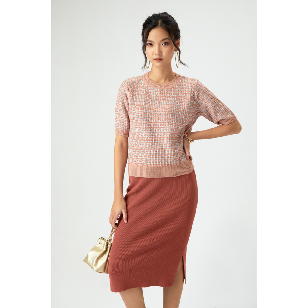 [Mã WABRM4  giảm 15% tối đa 50k đơn 150k] IVY moda Chân Váy len ôm body MS 30B7215