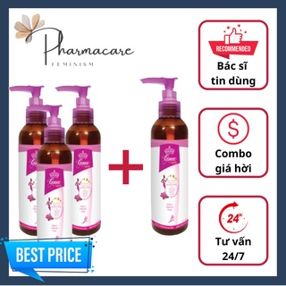 [Combo 3+1] Gel Tắm Và Vệ Sinh Ginex Nano 180mL, Dung Dịch Vệ Sinh Có Nghệ Nano Curcumin Giảm Thâm, Khử Mùi Hôi Vùng Kín