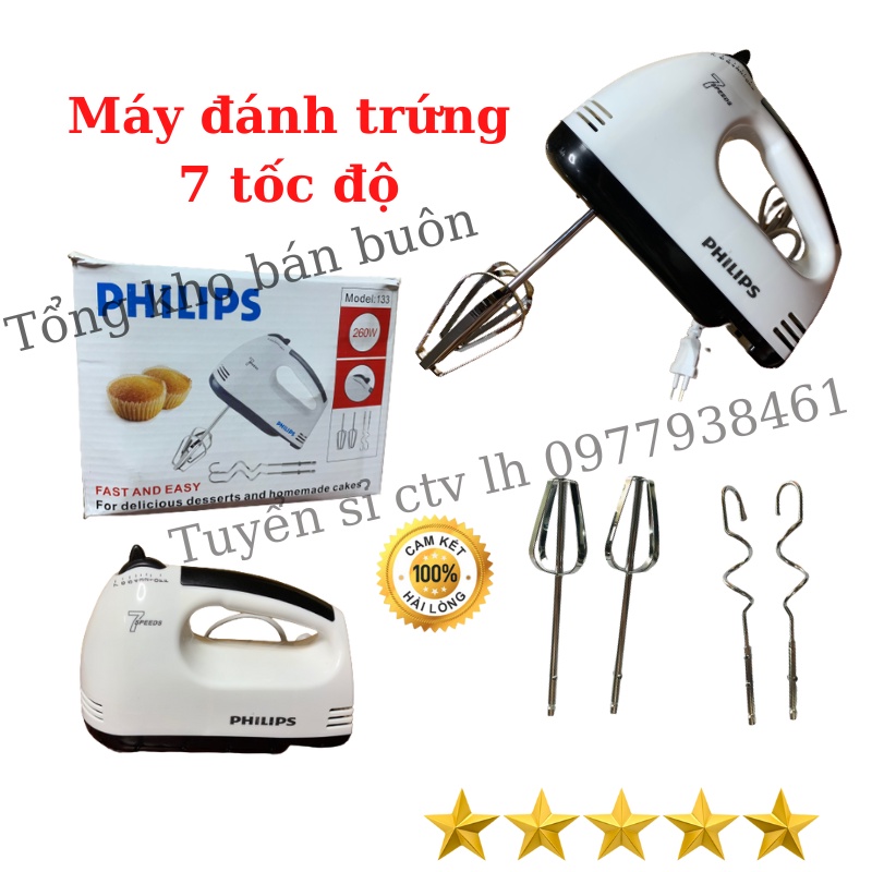 Máy đánh trứng cầm tay 7 chế độ tiện nghi công suất lớn