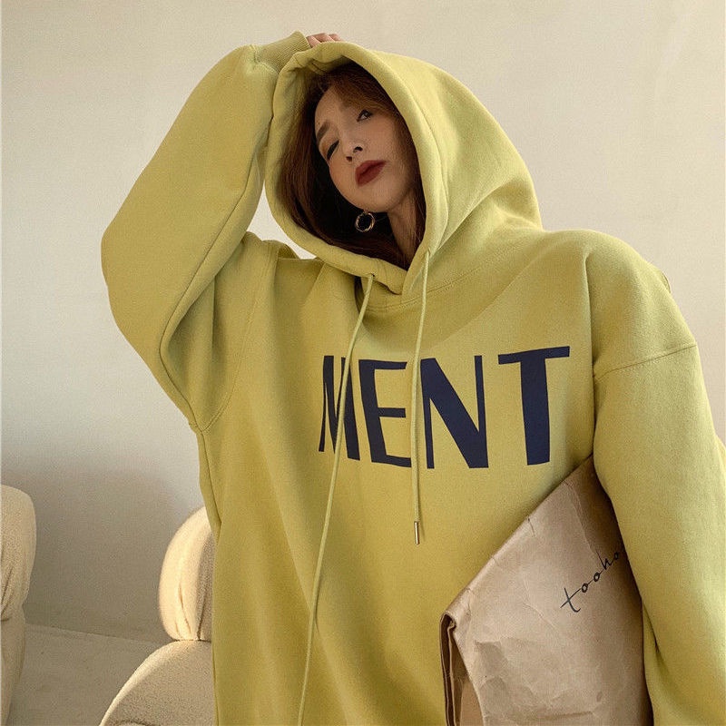 Áo hoodie dáng rộng thời trang Hàn Quốc năng động cho nữ