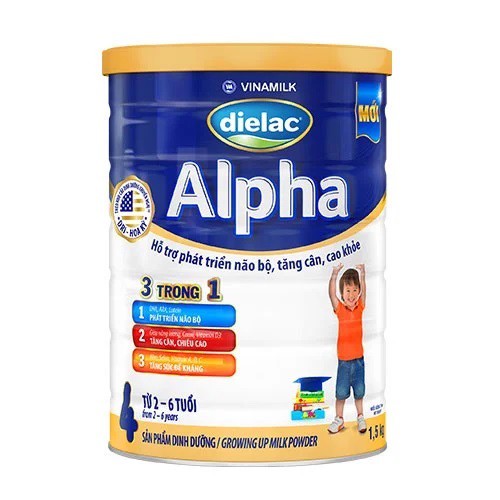 SỮA BỘT DIELAC ALPHA 4 1,5KG (CHO TRẺ TỪ 2- 6 TUỔI)