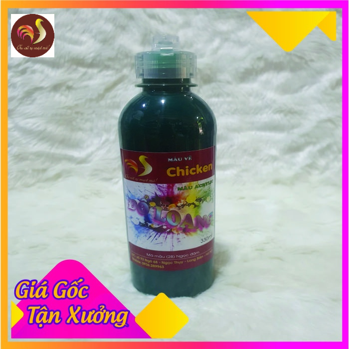 Màu Đổ Loang Chicken 5D Chai 330ml  DIY Đổ Màu Acrylic Tượng Gấu Bearbrick, Tập Vẽ Tranh Độc Đáo
