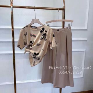 SET ÁO PULL MICKEY + QUẦN ỐNG RỘNG