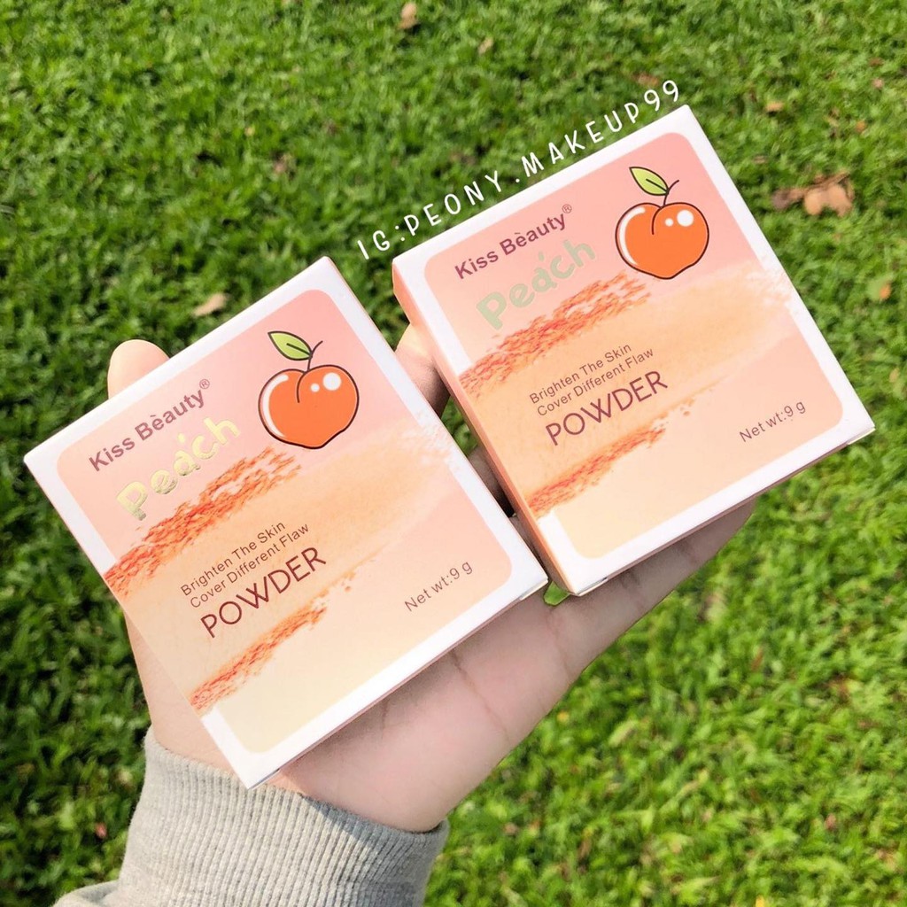 Phấn nền Quả Đào Peach Powder Kiss Beauty nội địa sỉ tốt chống nắng tốt che khuyết điểm mịn da NGỰA BEAUTY | BigBuy360 - bigbuy360.vn