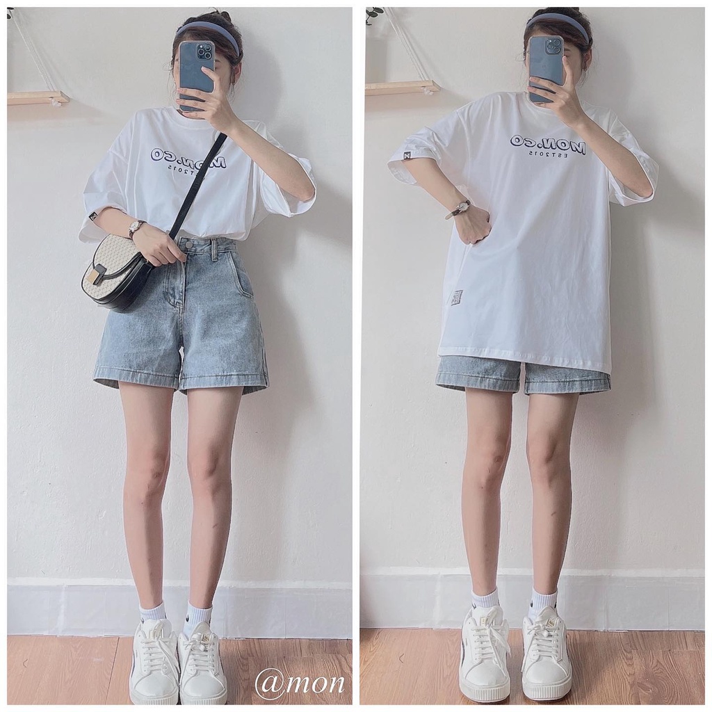 SS2 Áo thun nam nữ cotton 4 chiều mềm mát - basic tee MON.CO nhiều màu có size