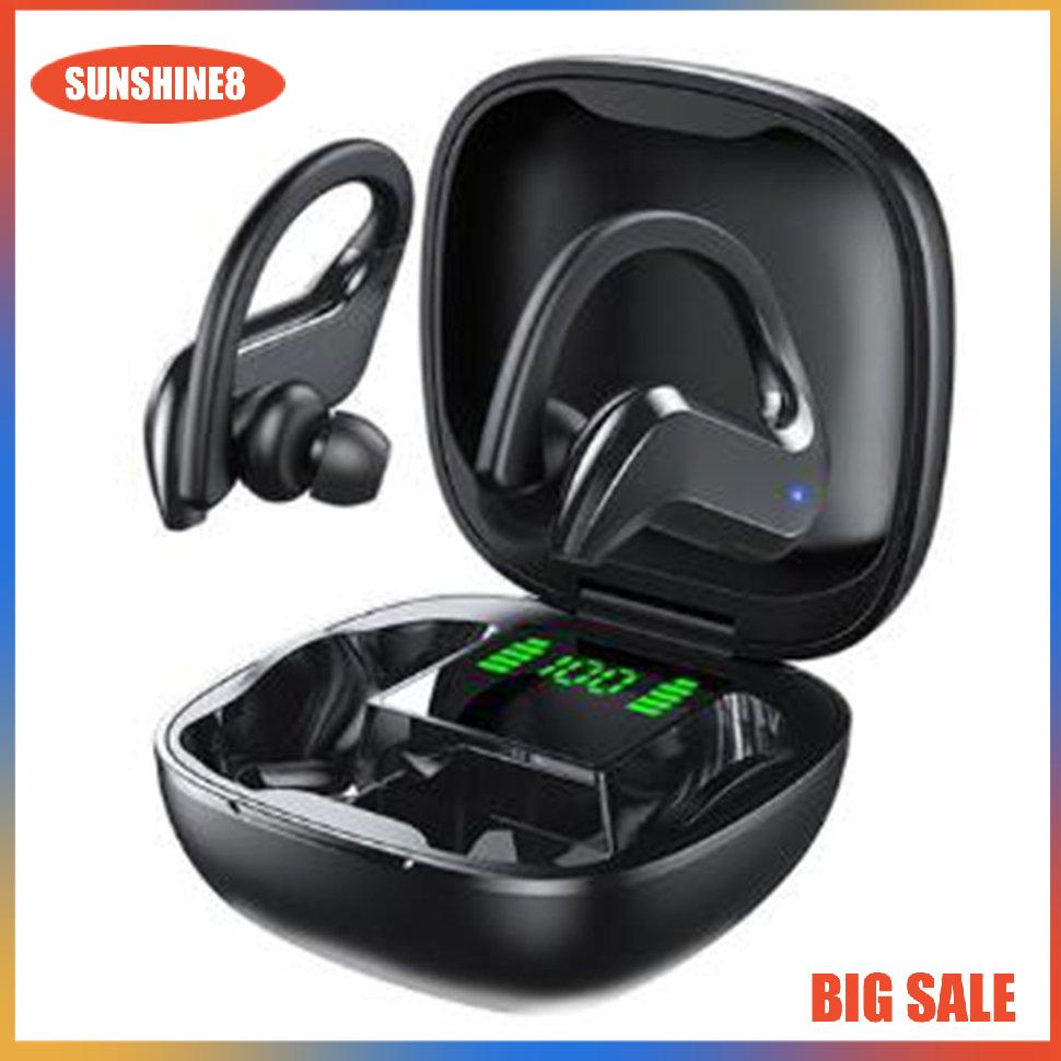 【SUN】Wireless Headset MD03 Ear Hook Digital Display Waterproof Sports Headset