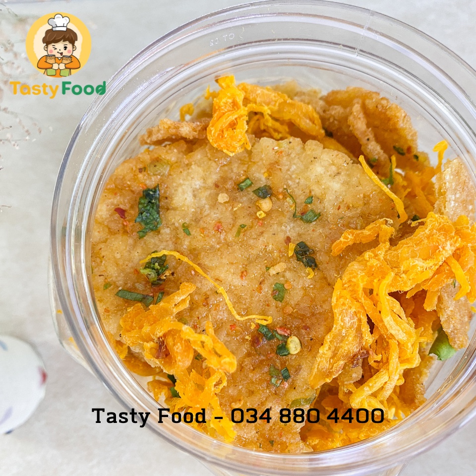 [Hũ vuông] 1KG Hũ Cơm Cháy Khô Gà Lá Chanh Tasty Food | Cơm cháy mắm hành, khô gà lá chanh | BigBuy360 - bigbuy360.vn