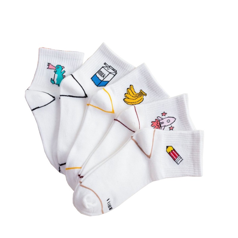 WAFNHA D372 Vớ Nữ In Họa Tiết Hoạt Hình