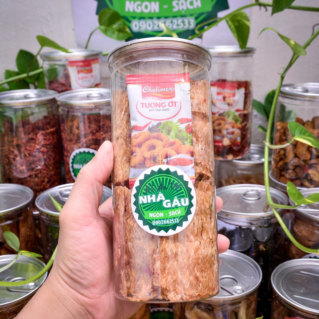 Khô mực cán nguyên con tẩm vị loại ngon, hủ pet 200g - Đồ ăn vặt Nhà Gấu | BigBuy360 - bigbuy360.vn