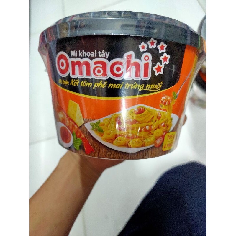 Mì trộn Omachi Xốt Tôm Phô Mai Trứng Muối 105g