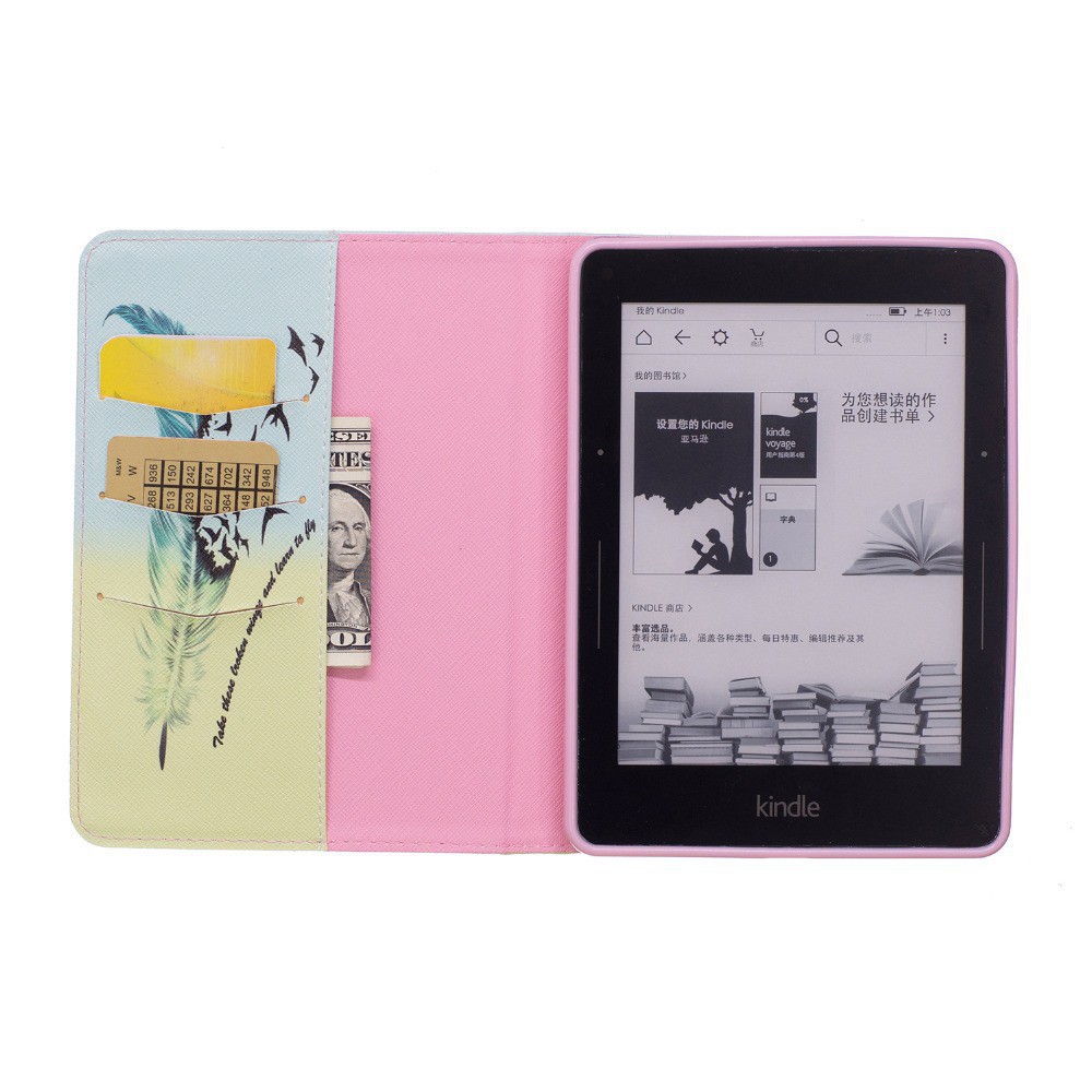 Bao da thiết kế độc đáo cho máy đọc sách Amazon Kindle Voyage