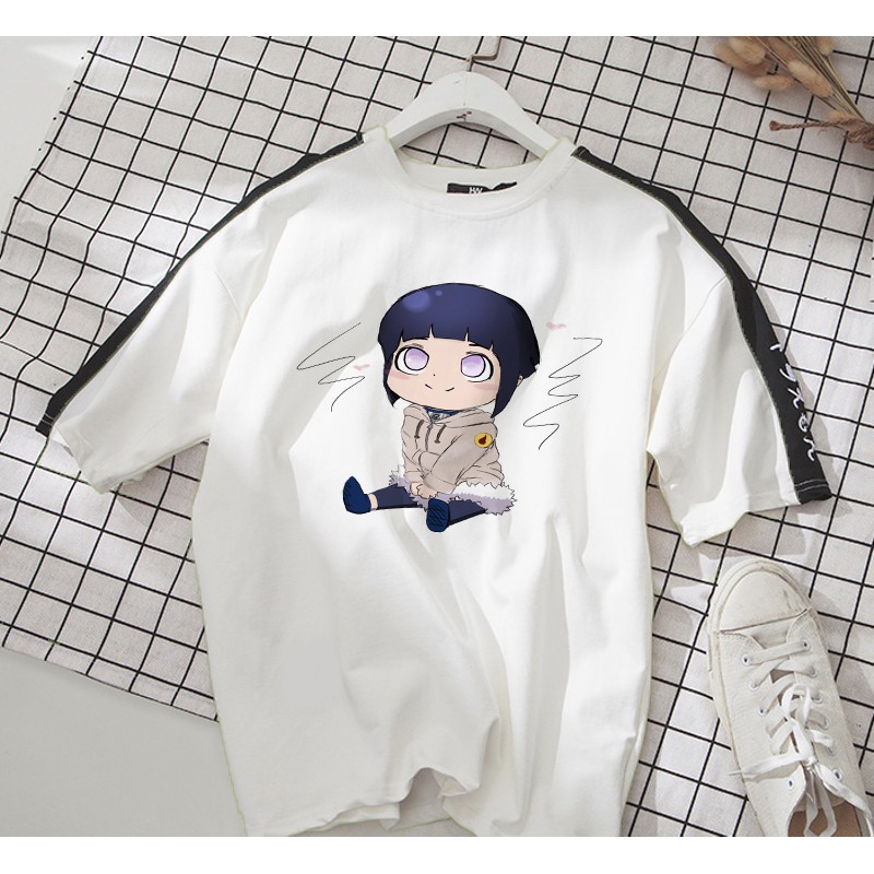 Áo thun Cotton Unisex - Nhân vật Hinata - Naruto - Chibi - Hinata đáng yêu