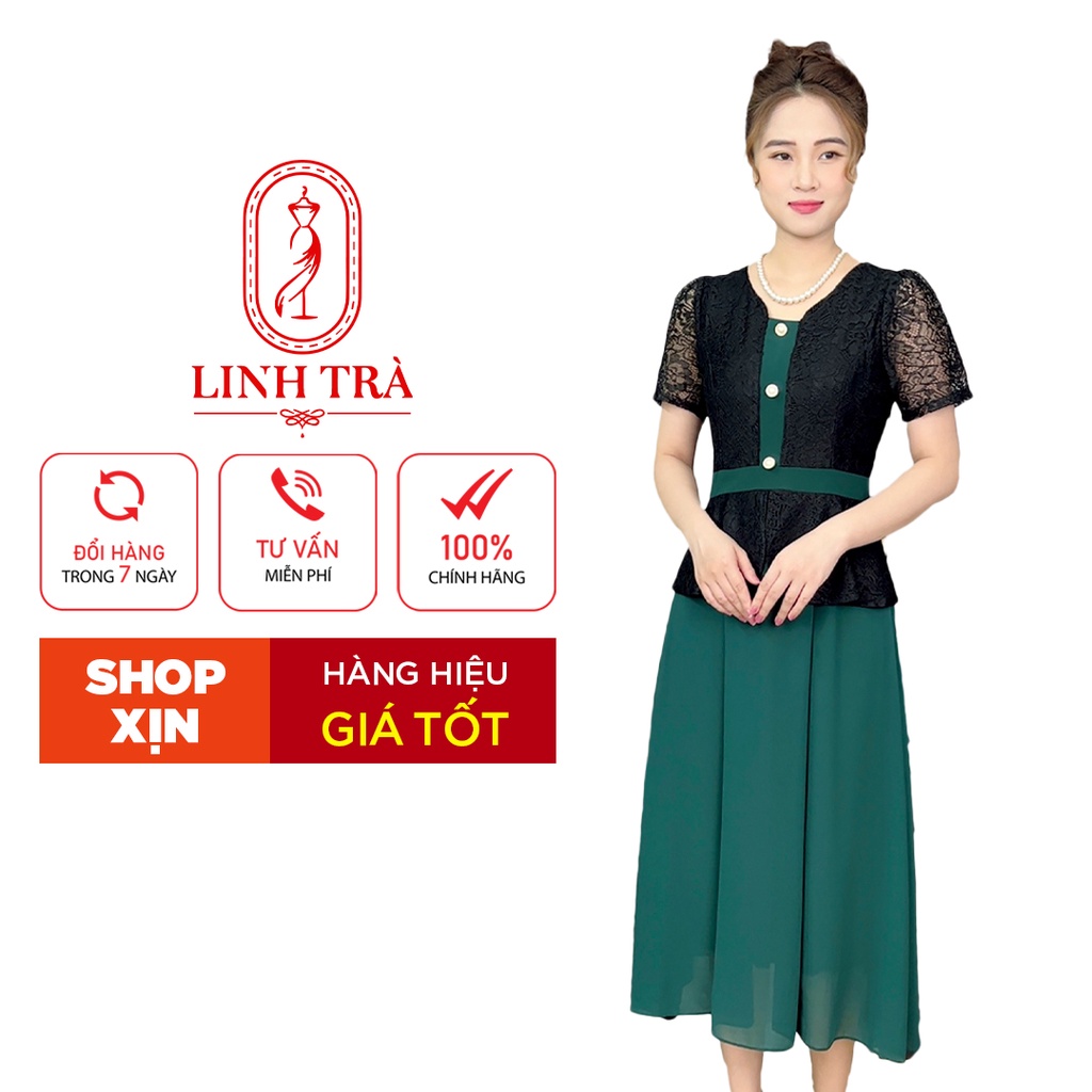 (TM 444) Cao Cấp Vải Phối Ren Bigsize Thoải Mái Quý Phái Đa Dụng Cho Tuổi Trung Niên