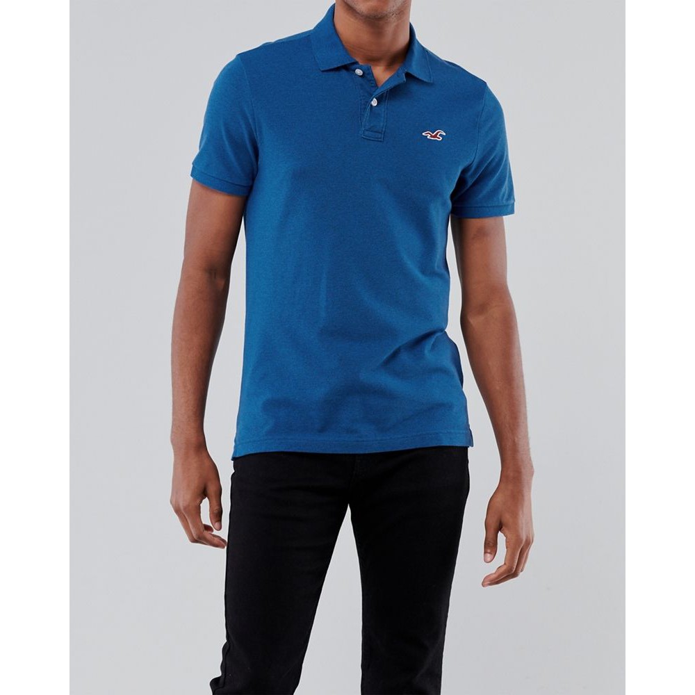 Áo thun nam Hollister HOL-PO236 Stretch Polo Heather blue