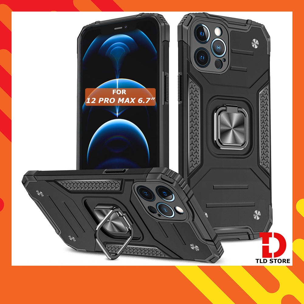 Ốp lưng iPhone 6 6s Plus 7 8 Plus X XR XS Max 11 12 Pro Max chống sốc Kemeng kèm nhẫn iring làm giá đỡ