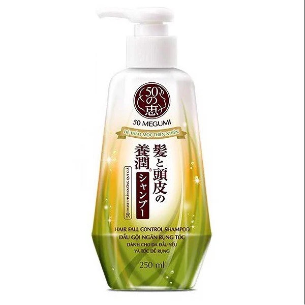 Dầu Gội 50 Megumi Hair Fall Control Shampoo Ngăn Rụng Tóc Cho Da Đầu Yếu Và Tóc Gãy Rụng 250ml