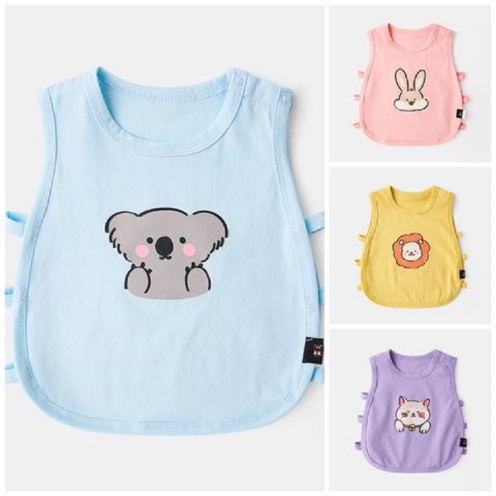Áo Ba Lỗ Chất Cotton Hở Sườn Thoáng Mát Cho Bé Trai Bé Gái Từ 7-20kg