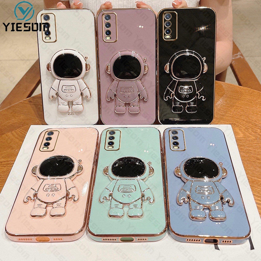 Ốp Điện Thoại Silicon Mềm Có Giá Đỡ Cho Vivo Y20 Y20S Y12S Y21 Y21T Y21S Y21A Y33S Y33T Y15A Y15S Y01 T1 Y12 Y17 Y15 Y51 Y51A Y19 Y50 Y30 Y30i