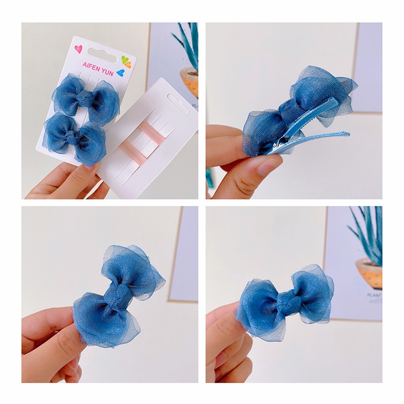 Kẹp Tóc Nơ Lưới Thời Trang Hàn Quốc Cho Bé Gái
