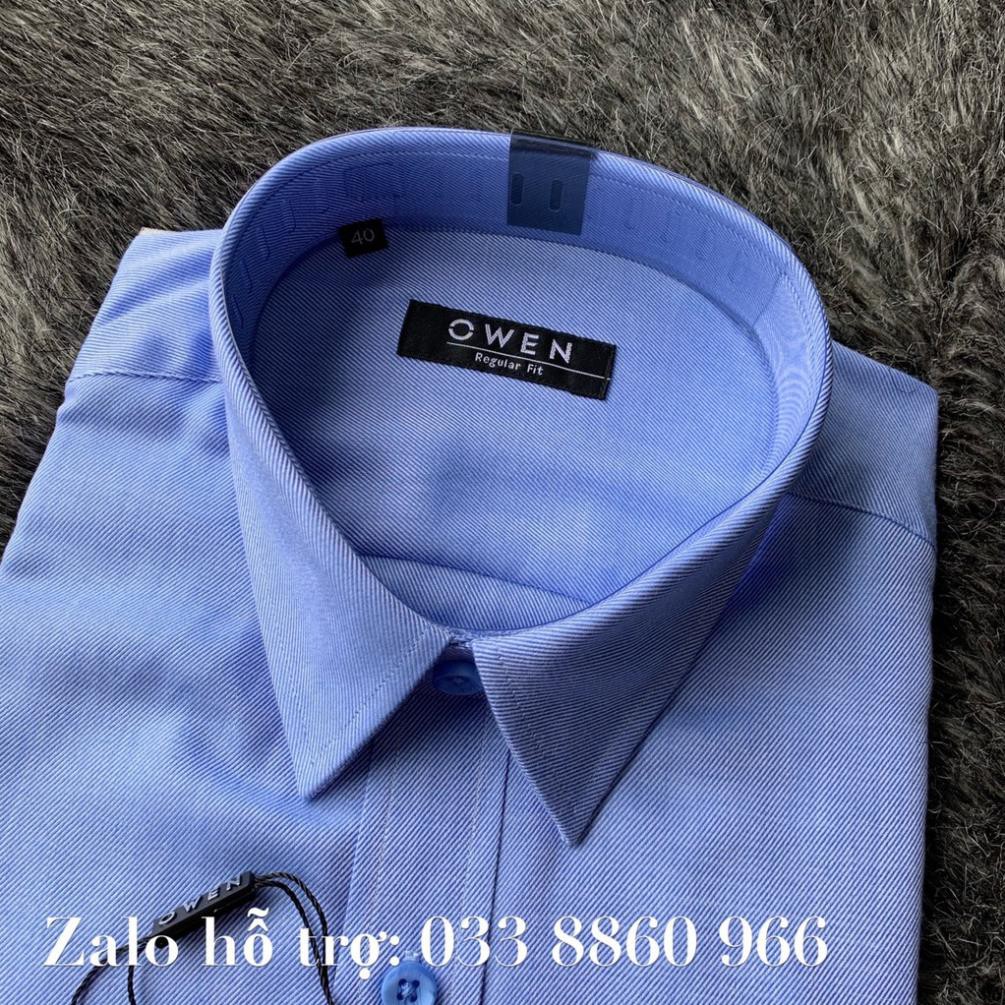 Sale Chính Hãng OWEN - Áo sơ mi dài tay Owen Regular fit  màu xanh AR 90158 hot 🌺 neww * ! %