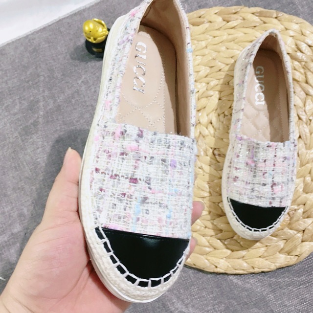 [Shopee trợ giá] Giày slipon nữ Dạ kim tuyến đế hột siêu dẻo đi êm chân