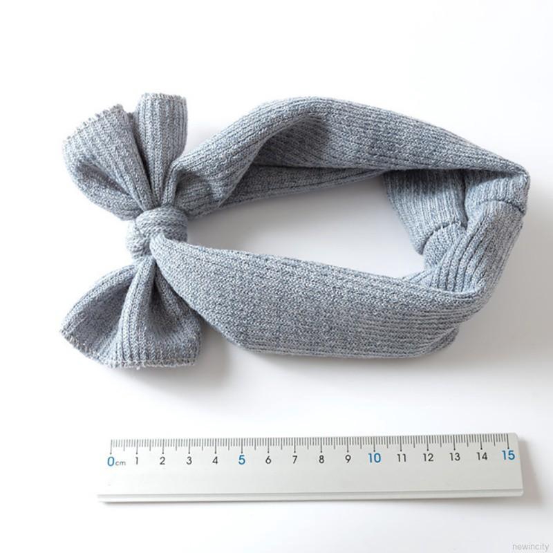 Băng đô nơ màu trơn dễ thương cho bé gái