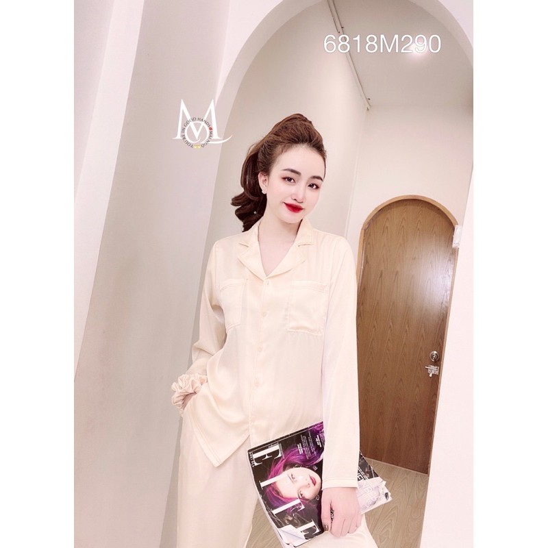 Bộ pịjama Tay Dài Quần Dài Lụa cao cấp Mai Ngô