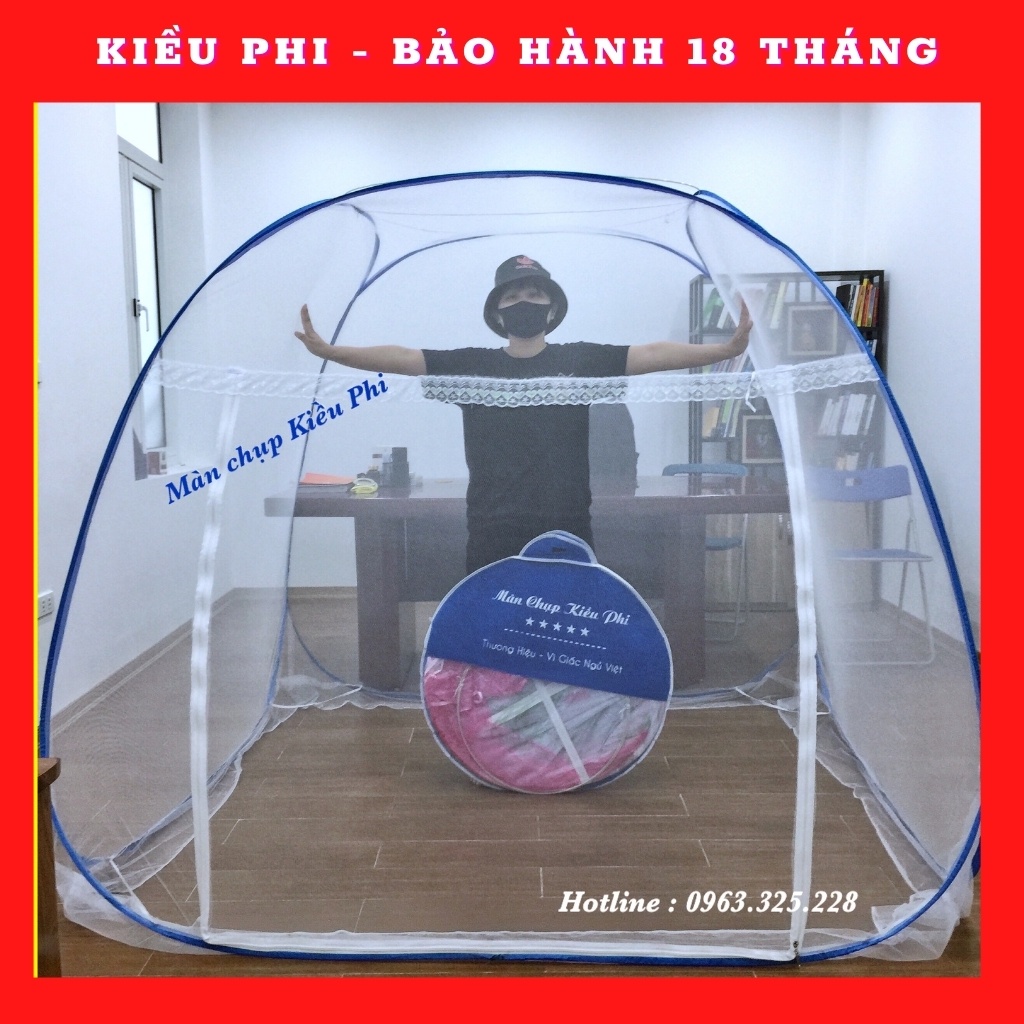 Mùng tự bung Kiều phi  1m2x2m, 1m6x2m, 1m8x2m, 2m2x2m - màn chụp tự bung đỉnh rộng người lớn cao cấp