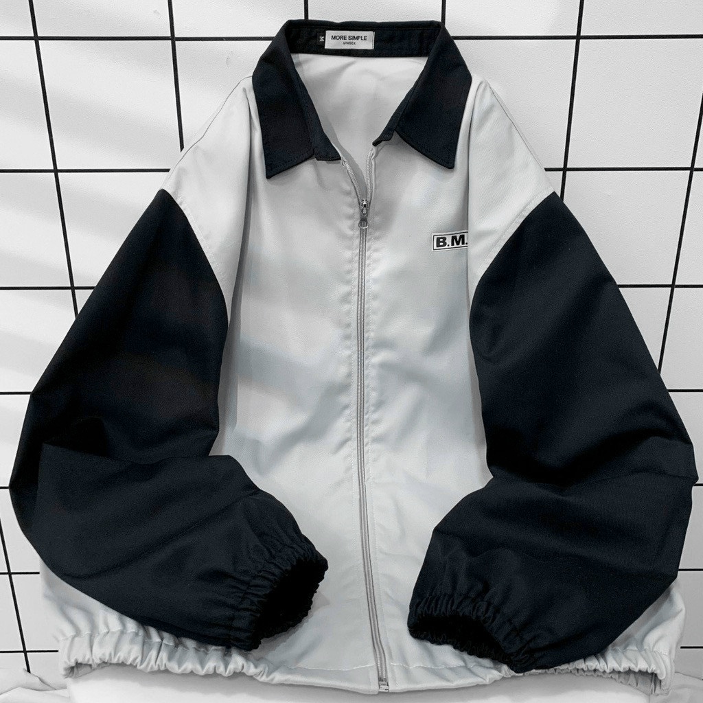 (MẪU MỚI) ÁO KHOÁC KAKI NAM NƯC QUỐC DÂN CỔ BẺ THÊU BMO TAY PHỐI RẮP LĂNG SHOP VALENTINA