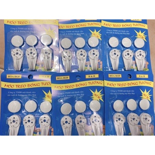 Combo 3 Vỉ móc đinh đóng tường( vỉ 3 móc)