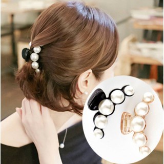 Kẹp Tóc Càng Cua 5 Răng Đính 5 Hạt Ngọc Nhân Tạo
