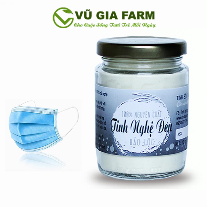 [Mã LTBAUAB14 giảm 7% đơn 99K] Tinh Nghệ Đen Nguyên Chất Vũ Gia (100g/hũ) + Tặng Khẩu Trang Y Tế