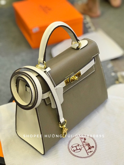 Túi Kelyyyy size 25 bản phối màu mới nhất loại đẹp tặng khăn lụa | BigBuy360 - bigbuy360.vn