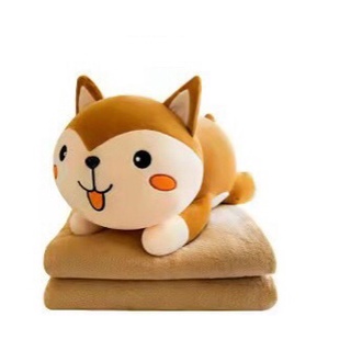 Gấu Bông Có Mền 3in1 Hình Chó Vàng