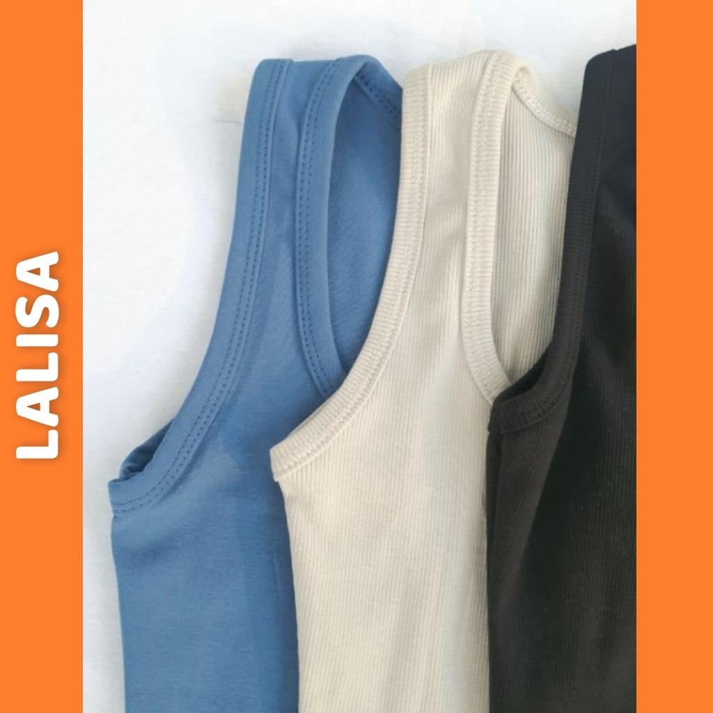 Đầm Body LALISA Váy Ôm Body Nữ Chất Thun Ba Lỗ Cổ Tròn Màu Đen Sexy Đi Dự Tiệc VDE21