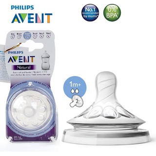Núm ty Philips Avent Natural - Hộp 2 núm
