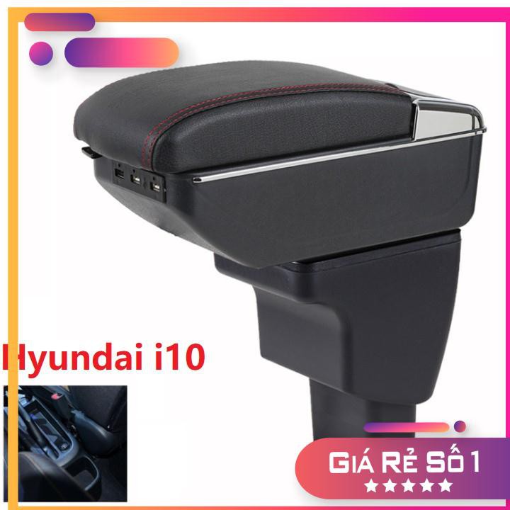 [Xả kho cắt lỗ] Hộp tì tay Hyundai Grand i10 nhựa bọc da cắm cốc 7 cổng usb chất lượng 100%