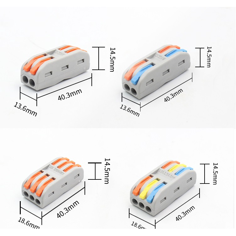 Cút nối dây điện nhanh KV774 / PCT 212 Đầu nối nhanh dây điện, cút chia dây điện