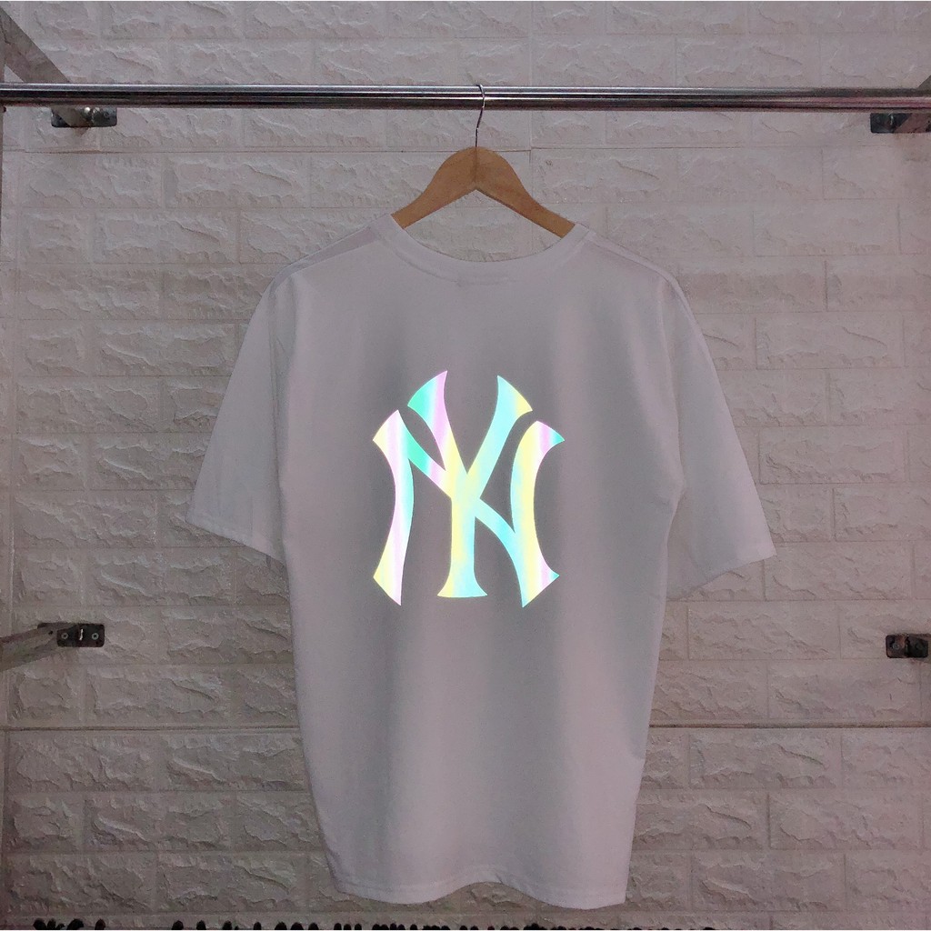 Áo Thun Phản Quang In hình NY 7 Màu, Vải Cotton 75%, Form Rộng Unisex Nam Nữ Mặc Đẹp, Ken T-Shirt.