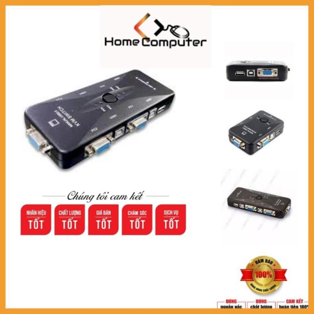 Bộ chia KVM Switch USB 1 ra 2, 1 ra 4. bảo hành 6 tháng Home.mall