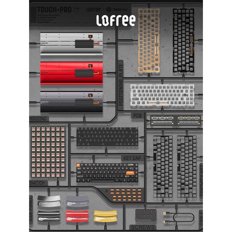 Bàn phím cơ không dây Touch Pro Lofree chính hãng đạt chất lượng chơi game, hotswap, DIY