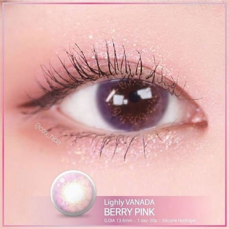 [Lens 1 ngày] Áp Tròng VANADA BERRY PINK - hãng LENS TOWN KOREA Lens Ẩm Cao Giãn Nhẹ Tông Tây, Phù Hợp Cho Mắt Nhạy Cảm