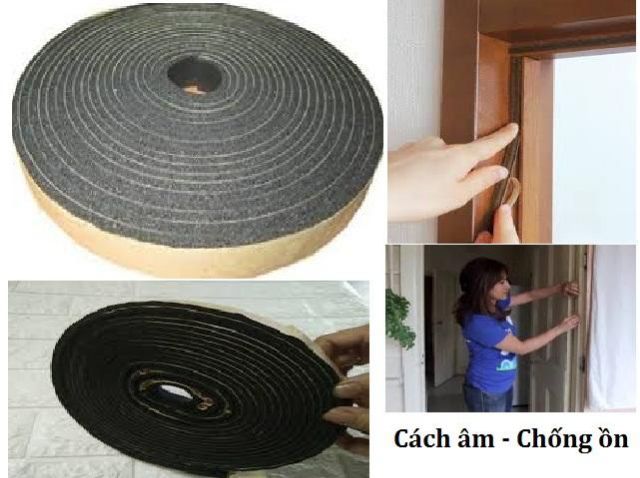 2 CUỘN ZOĂNG CAO SU DÁN CÁCH ÂM CHỐNG ỒN . RỘNG 5CM DÀY 5MM .DÀI 8m14