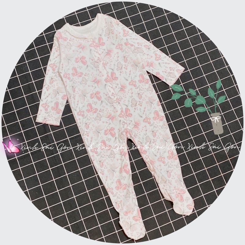 3-6m & 9-12m Bodysuit / Sleepsuit bộ áo liền quần kèm vớ cho bé