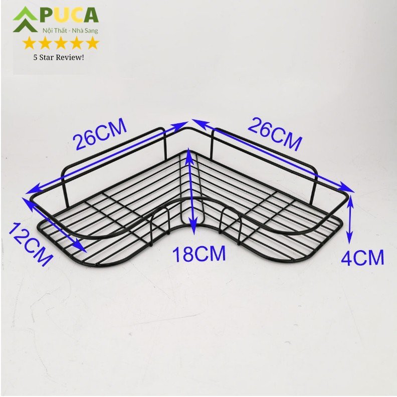 Kệ góc dán tường siêu chắc trong nhà ăn, nhà tắm, kệ nhà tắm hút chân không siêu tiện dụng
