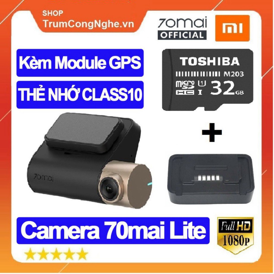 GIÁ CỰC KHỦNG Camera hành trình Xiaomi 70mai Lite - Kèm Module GPS Và Thẻ nhớ 32GB - Phiên Bản Tiếng Anh GIÁ CỰC KHỦNG | BigBuy360 - bigbuy360.vn