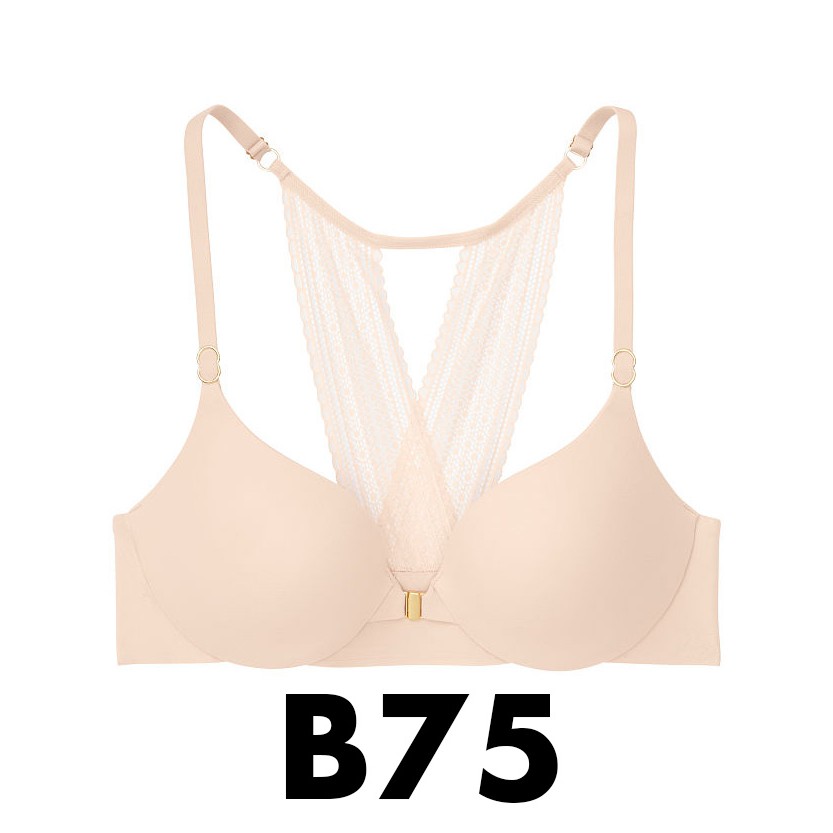 (Hàng Mỹ) 34B/B75 - Áo nude sáng Champage (112) dòng Incredible gài trước, nâng ngực - Victoria's Secret | BigBuy360 - bigbuy360.vn