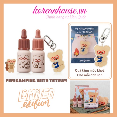 [Chính hãng] SON PERIPERA TETEUM INK THE VELVET 4g Bản giới hạn Pericamping with Teteum