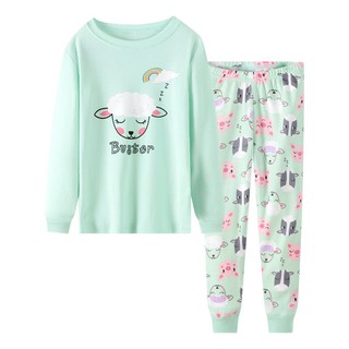 Bộ cotton dài tay con cừu bé gái