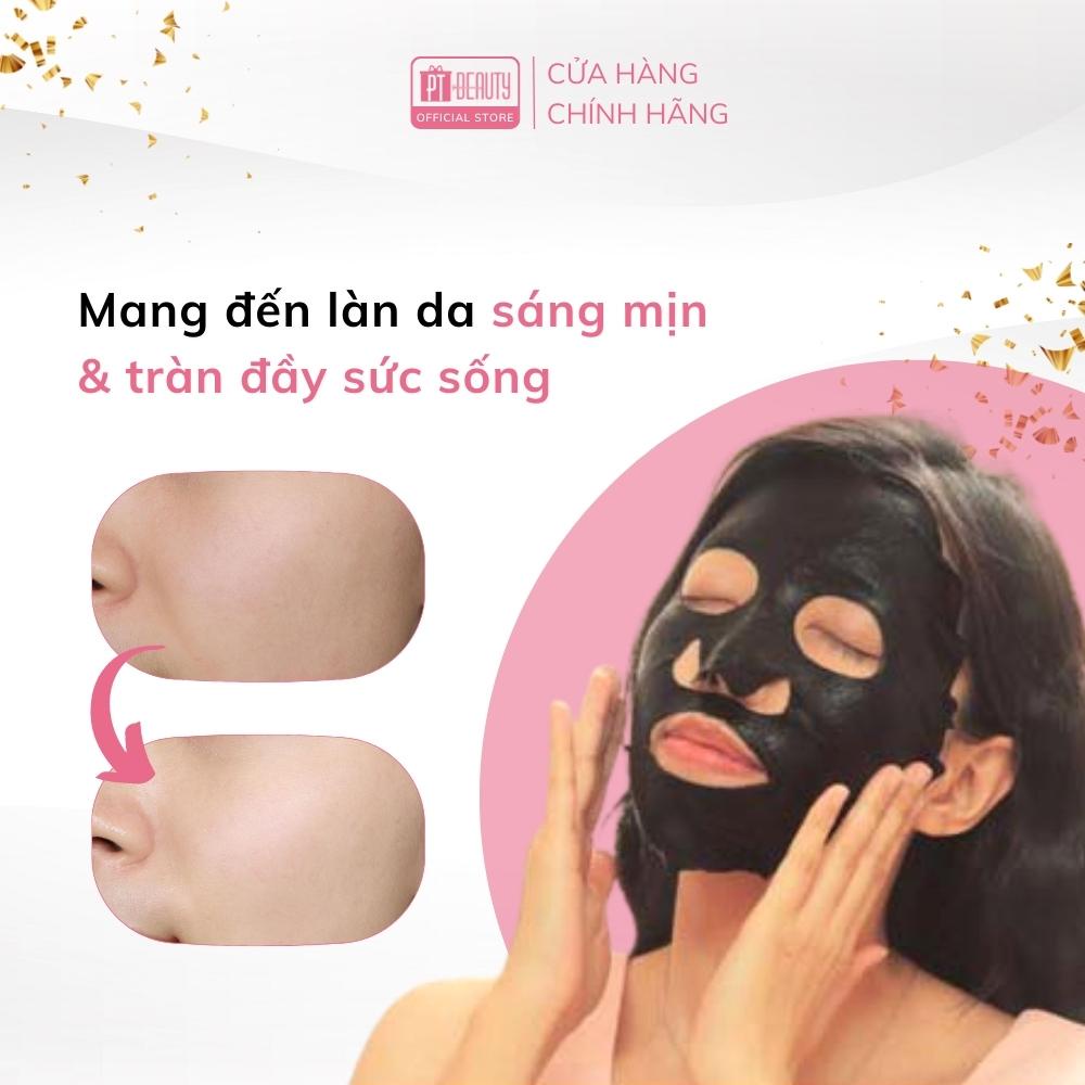 Mặt Nạ Cấp Ẩm Trắng Da Dr.Morita Platinum Colloid & Hematite Extraction Whitening Black Facial Mask set 5 miếng